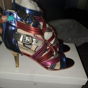 Multi color astro brands womens 2.5" heels  size 8